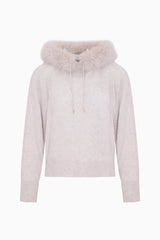 Couturebud x MAX&MOI Wool-Cashmere Faux Fur Hoodie