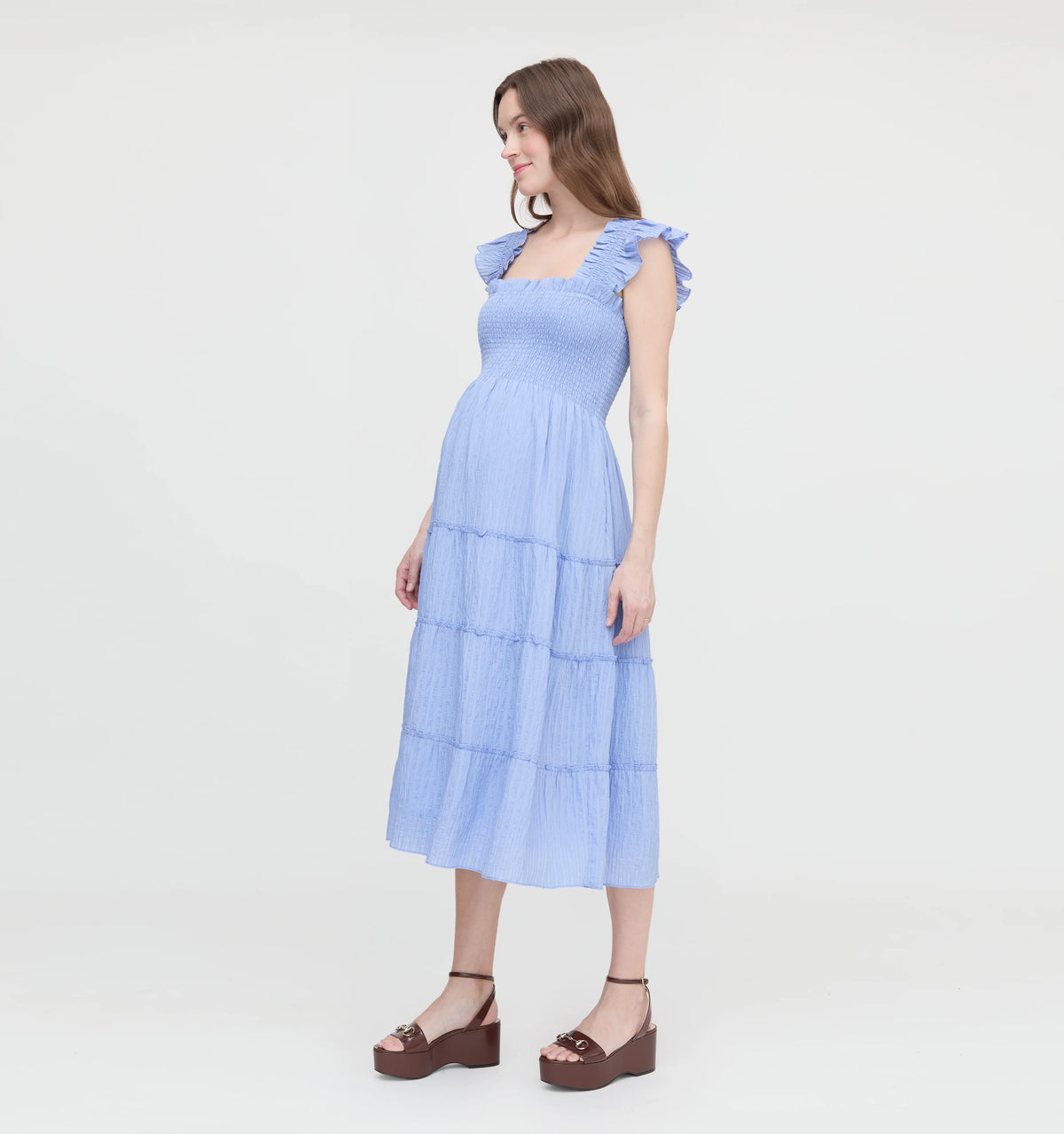 Couturebud The Maternity Ellie Nap Dress - Bluebird