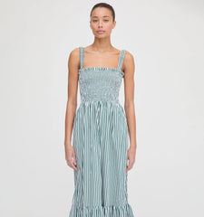 CouturebudThe Anjuli Nap Dress - Green Stripe