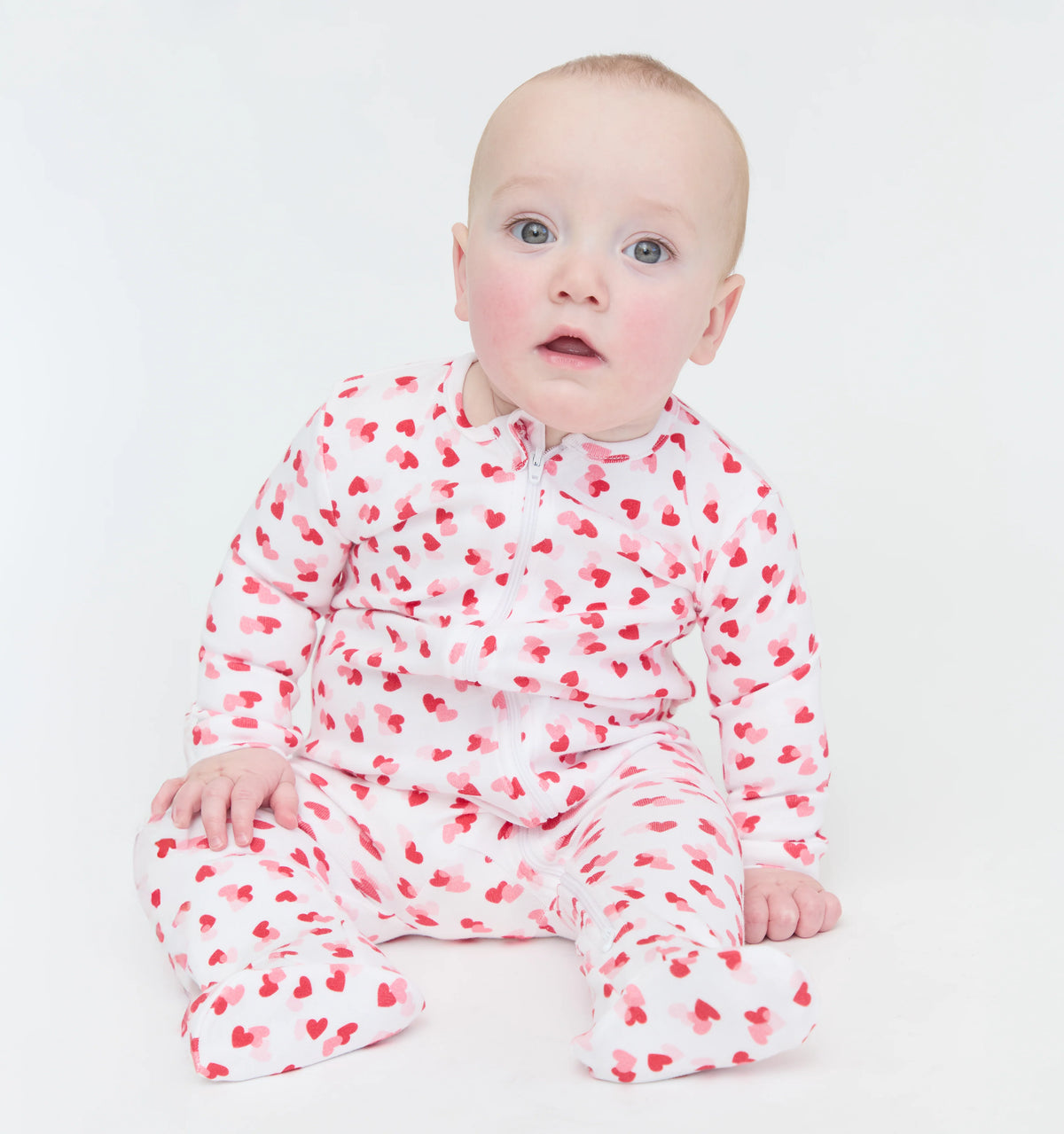 Couturebud The Footie Pajama - Lots of Hearts