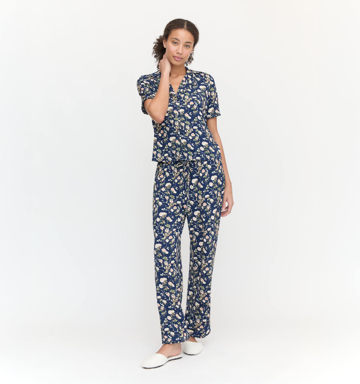 Couturebud The Marina Pajama Set - Navy Bluebonnet