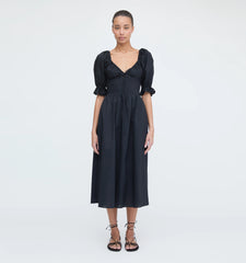 Couturebud The Ophelia Dress - Black Cotton Voile