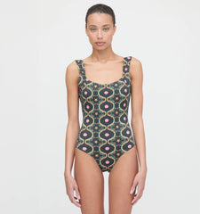 Couturebud The Tessa One Piece - Black Cisco Trellis