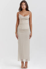 Nalini Sand Maxi Dress