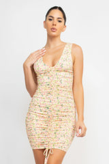 Ditsy Floral Ruching Dress