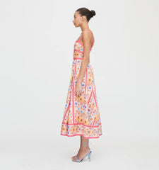 CouturebudThe Margot Dress - Pink Floral Block Stripe