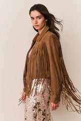 Maelis Suede Fringe Jacket