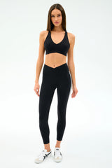 Mia Rigor Legging w/ Stripe - Black/White
