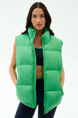 Summit Nylon Puffer Vest - Grass