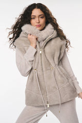 Couturebud x MAX&MOI Valora Faux Fur Vest