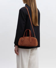 Small Asra Boston Bag - Terracotta(Suede)