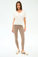 Georgia Jersey V-Neck - White