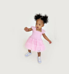 Couturebud The Baby Tulle Ellie Nap Dress - Pink Tulle