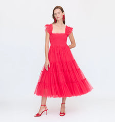 Couturebud The Tulle Ellie Nap Dress - Red Tulle