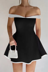 Ramona Contrast Corset Babydoll Mini Dress