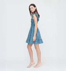 CouturebudThe Elizabeth Nap Dress - Navy Calico Trellis