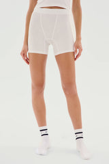 Theo Rib Short - White