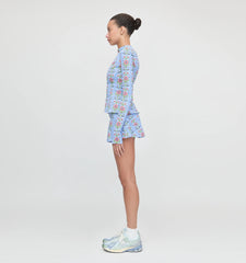 Couturebud The Alexia Rashguard - Blue Floral Block Stripe