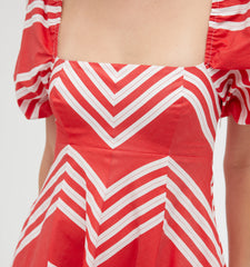 Couturebud The Matilda Dress - Red Stripe