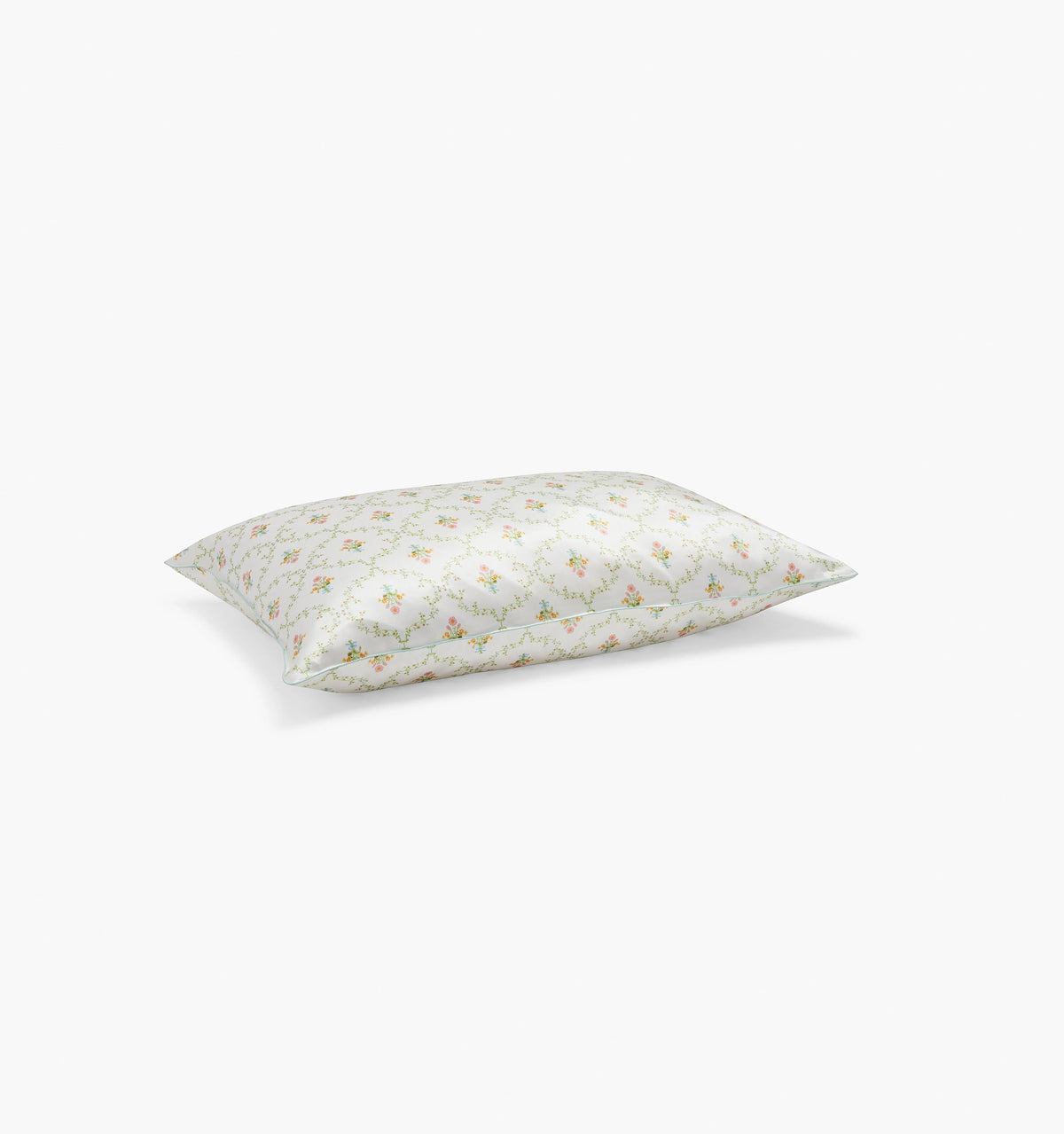 Couturebud The Sisi Silk Pillowcase - Pastel Trellis