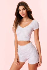Gia Gingham Print Biker Short