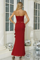 Roline Strapless Flowers Maxi Set