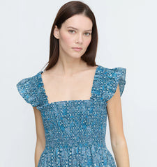 CouturebudThe Ellie Nap Dress - Navy Calico Trellis