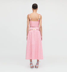 Couturebud The Clara Crop Top - Pink Cala Check