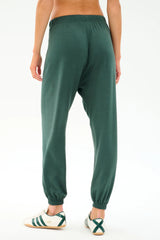 Andie Oversized Fleece Sweatpant - Military