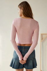 Self Design Scoop Neck Top