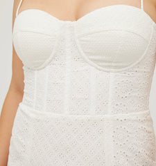 Couturebud The Kitty Dress - White Eyelet