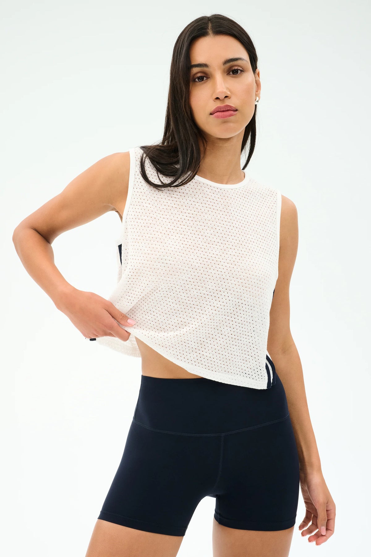 Logan Mesh Tank With Stripe