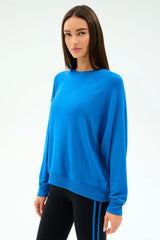 Andie Oversize Fleece Sweatshirt - Classic Blue