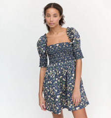 Couturebud The Lila Nap Dress - Navy Bluebonnet