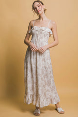 Smocked Floral Maxi Dress