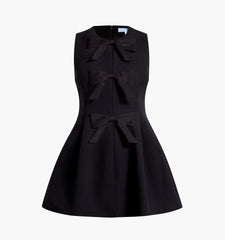 Couturebud The Blythe Bow Dress - Black Bows
