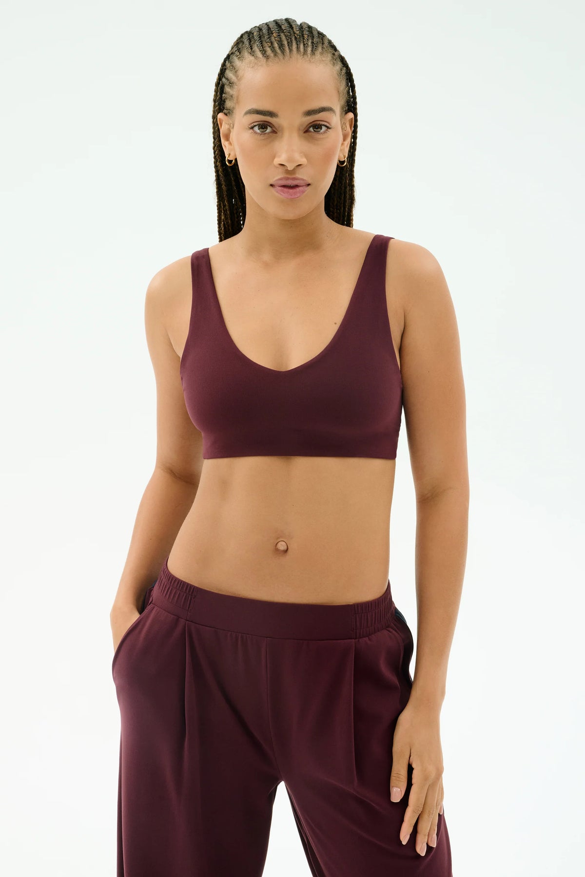 Airweight Scoop Back Bra - Dark Cherry