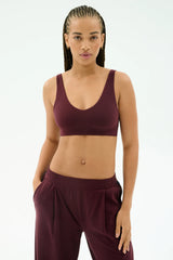 Airweight Scoop Back Bra - Dark Cherry