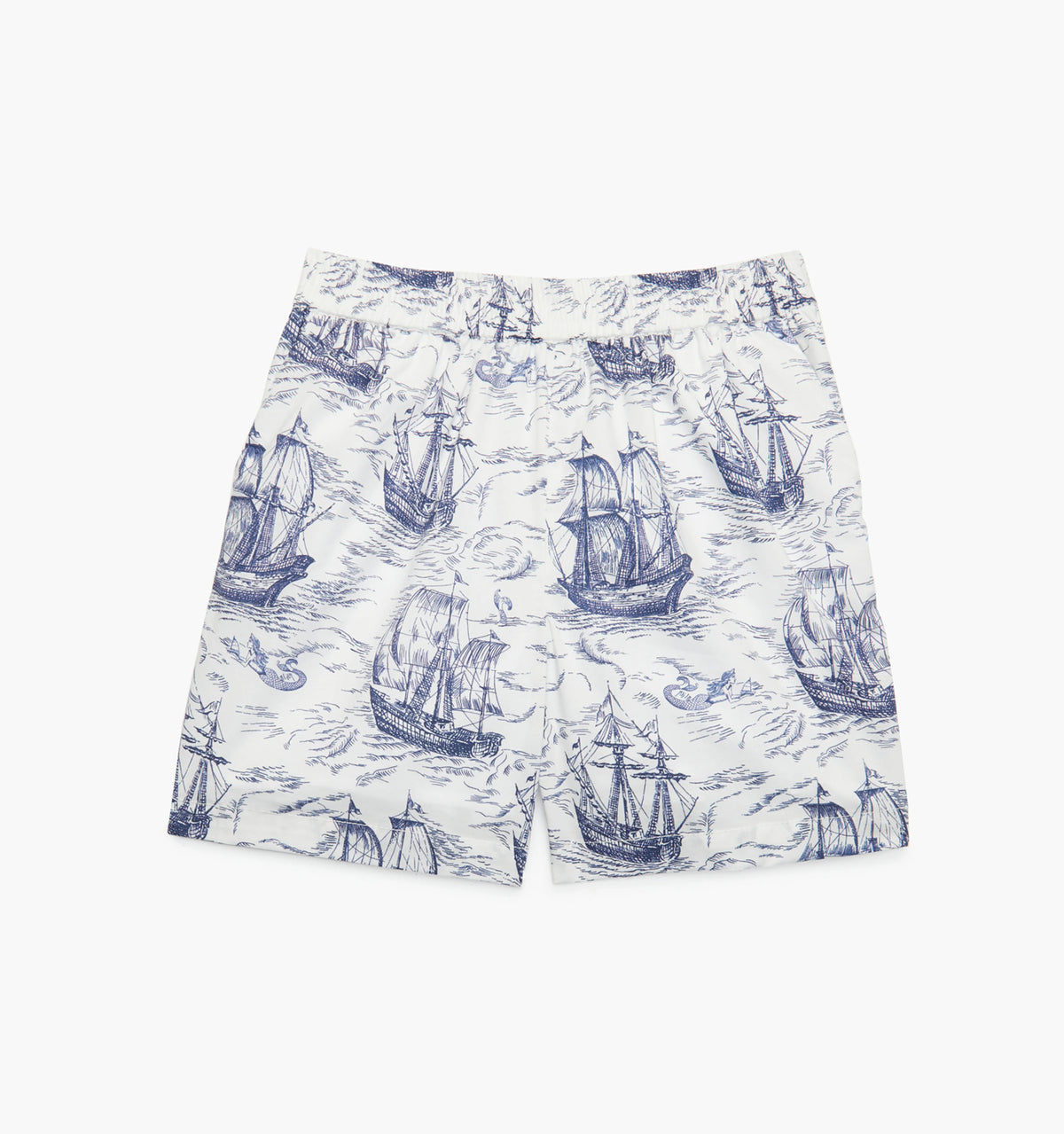 Couturebud The Baby Leo Shorts - Navy Mariner's Toile