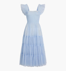 Couturebud The Tulle Ellie Nap Dress - Powder Blue Tulle