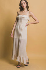 Smocked Ruffle Maxi Dress