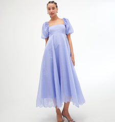 Couturebud The Matilda Dress - Hyacinth Organza Dot