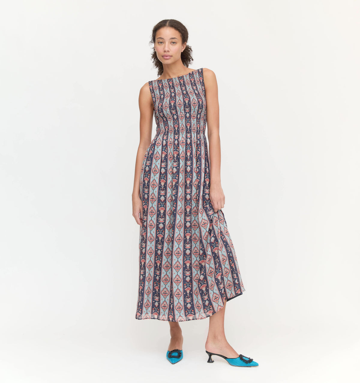 Couturebud The Cosima Nap Dress - Navy Emma Stripe