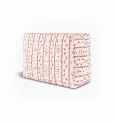 Couturebud The Quilted Cosmetic Bag - Pink Emma Stripe