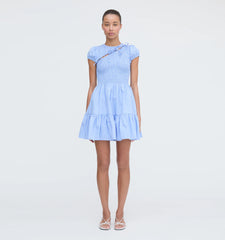 Couturebud The Gia Mini Nap Dress - Blue Stripe