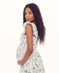 Couturebud The Maternity Ellie Nap Dress - Pond Floral Poplin