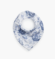 CouturebudThe Bandana Bib - Navy Mariner's Toile
