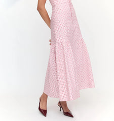 Couturebud The Lillie Dress - Rose Circular Lattice