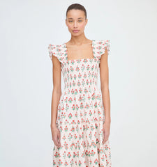 Couturebud The Ellie Nap Dress - Poppy Block Print