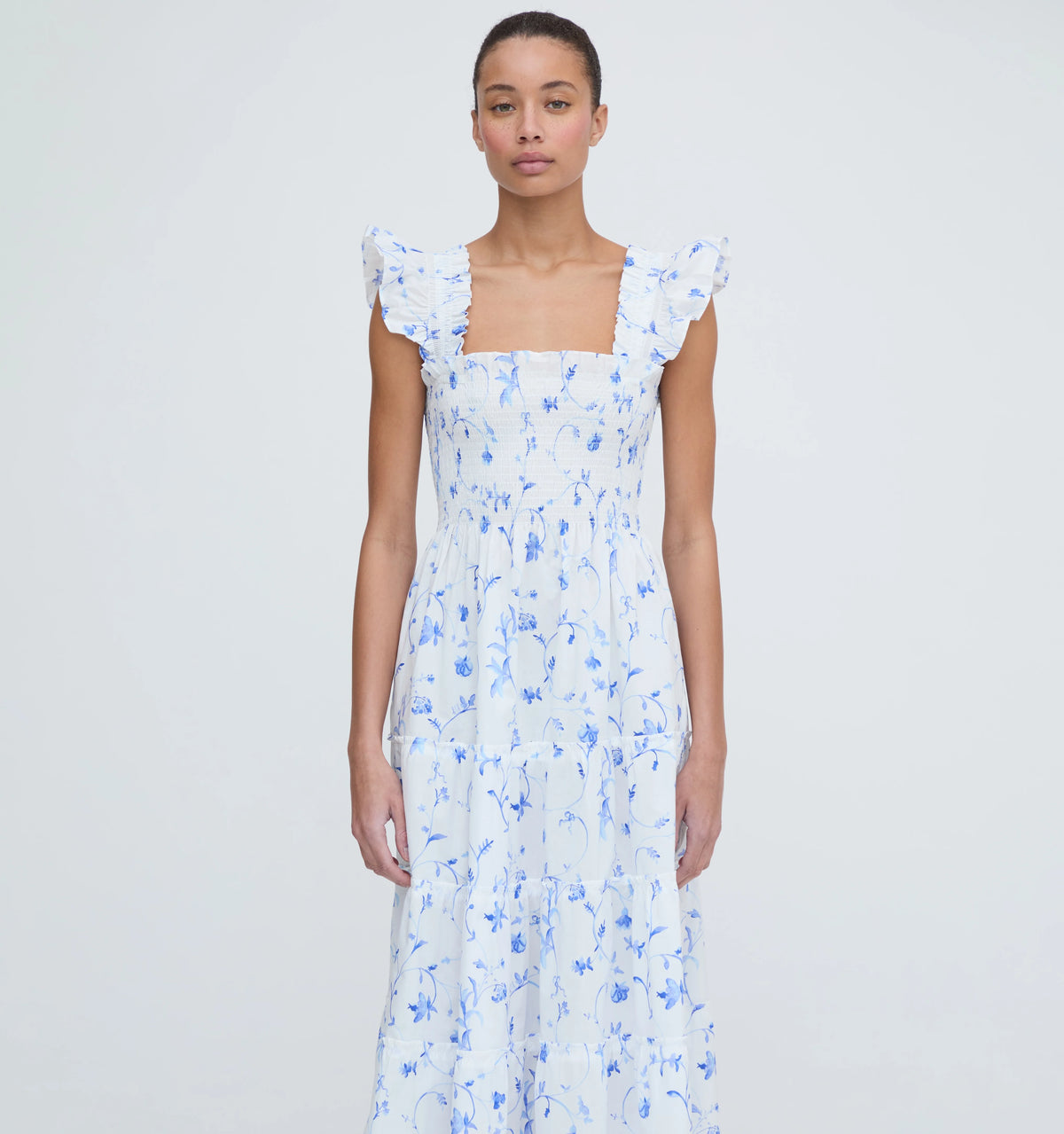 Couturebud The Ellie Nap Dress - Blue Botanical